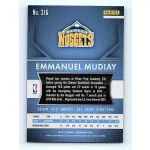 2015-16 Panini Prizm Base #316 Emmanuel Mudiay RC