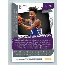   2016-17 Panini Revolution Base Infinite #138 Malachi Richardson RC