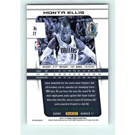 2013-14 Panini Prizm Silver #11 Monta Ellis