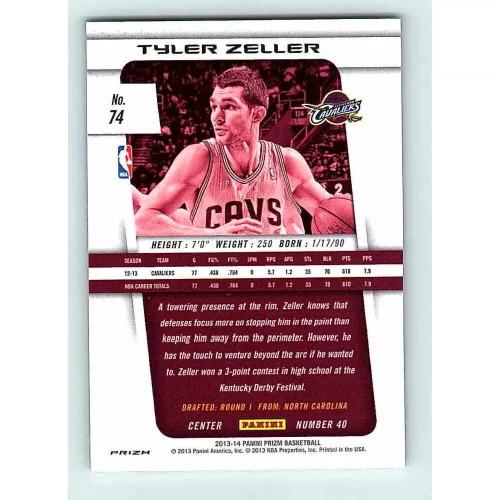 2013-14 Panini Prizm Silver #74 Tyler Zeller