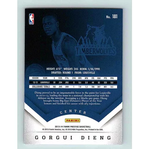 2013-14 Panini Prestige Base #181 Gorgui Dieng RC