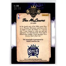   2013-14 Court Kings Fresh Paint #26 Ben McLemore RC AU  29/99