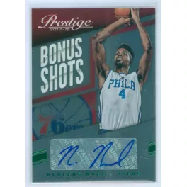  2014-15 Panini Prestige Plus Bonus Shots Autographs Green #20 Nerlens Noel  AU  1/5
