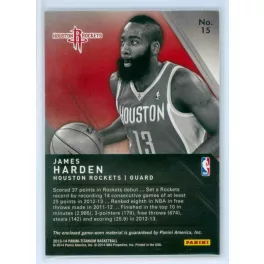   2013-14 Panini Titanium Titanic #15 James Harden   MEM 227/299