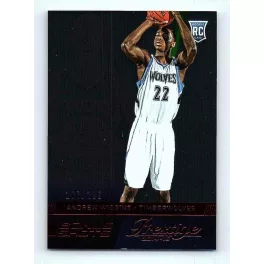   2014-15 Panini Prestige Plus Base Red #161 Andrew Wiggins RC   107/199