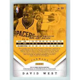 2013-14 Panini Prestige Base #53 David West