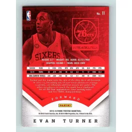 2013-14 Panini Prestige Base #11 Evan Turner