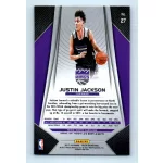 2017-18 Prizm Basketball Base #27 Justin Jackson RC