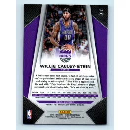 2017-18 Prizm Basketball Base # 29 Willie Cauley-Stein