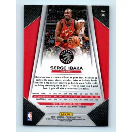 2017-18 Prizm Basketball Base # 36 Serge Ibaka