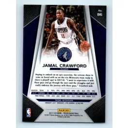 2017-18 Prizm Basketball Base # 86 Jamal Crawford