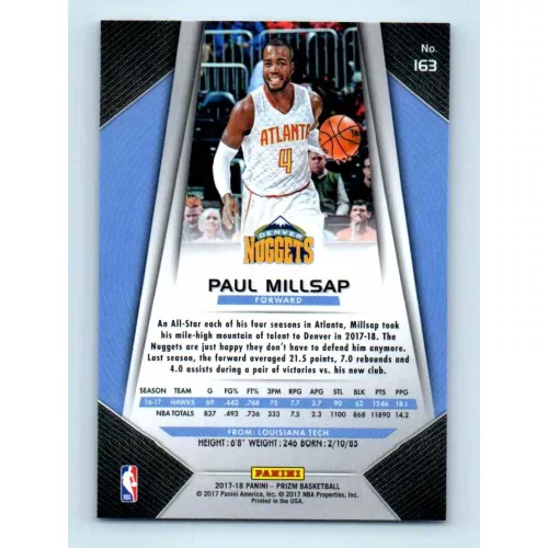 2017-18 Prizm Basketball Base # 163 Paul Millsap