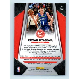 2017-18 Prizm Basketball Base # 102 Ersan Ilyasova