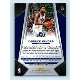2017-18 Prizm Basketball Base # 115 Derrick Favors