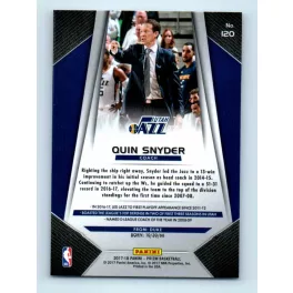 2017-18 Prizm Basketball Base # 120 Quin Snyder