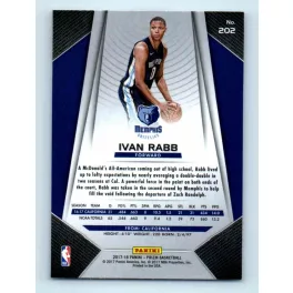 2017-18 Prizm Basketball Base # 202 Ivan Rabb