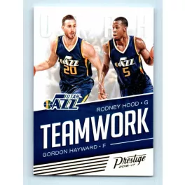   2016-17 Panini Prestige Teamwork # 11 Gordon Hayward/Rodney Hood