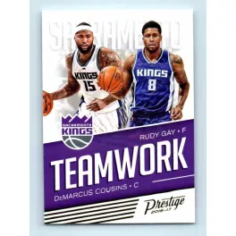   2016-17 Panini Prestige Teamwork # 12 Rudy Gay/DeMarcus Cousins