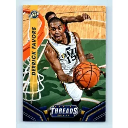 2014-15 Panini Threads  # 48 Derrick Favors