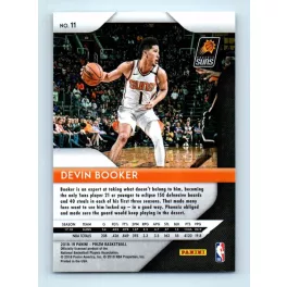 2018-19 Panini Prizm  # 11 Devin Booker