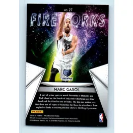 2018-19 Panini Prizm Fireworks  # 27 Marc Gasol