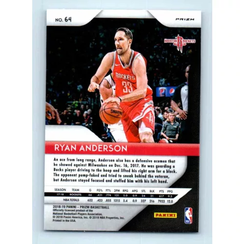 2018-19 Panini Prizm Ruby Wave # 64 Ryan Anderson