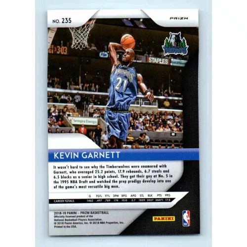 2018-19 Panini Prizm Silver # 235 Kevin Garnett