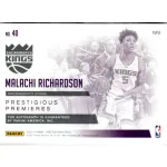 2016-17 Panini Prestige Prestigious Premieres Signatures  # 40 Malachi Richardson