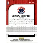 2019-20 Hoops Premium  # 231 Admiral Schofield