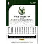 2019-20 Hoops Premium  # 107 Khris Middleton