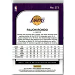 2019-20 Hoops Premium  # 273 Rajon Rondo