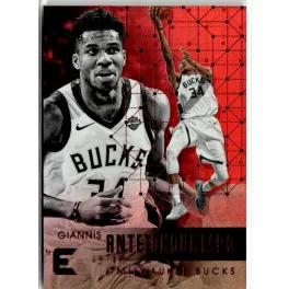 2017-18 Panini Essentials Red # 34 Giannis Antetokounmpo