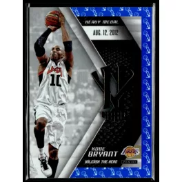   2015 Panini Kobe HeroVillain - Blue Larry O'Brien Trophy Unleash the Hero # 17 Kobe Bryant