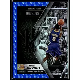   2015 Panini Kobe HeroVillain - Blue Larry O'Brien Trophy Channel the Villain # 9 Kobe Bryant