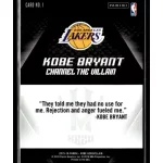 2015 Panini Kobe HeroVillain - Red MVP Channel the Villain # 1 Kobe Bryant