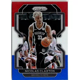   2021-22 Panini Prizm Red White and Blue Prizms #38 Nicolas Claxton