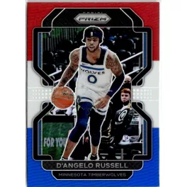   2021-22 Panini Prizm Red White and Blue Prizms #52 D'Angelo Russell
