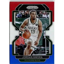   2021-22 Panini Prizm Red White and Blue Prizms #80 Jordan Nwora
