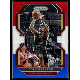   2021-22 Panini Prizm Red White and Blue Prizms #240 Collin Sexton