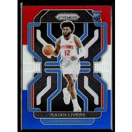   2021-22 Panini Prizm Red White and Blue Prizms #296 Isaiah Livers