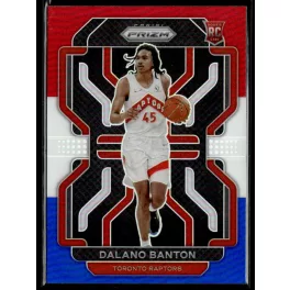   2021-22 Panini Prizm Red White and Blue Prizms #328 Dalano Banton