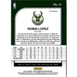 2019-20 Hoops Premium Stock Silver Prizm #31 Robin Lopez