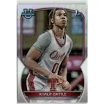 2022-23 Bowman Chrome University Refractors #66 Khalif Battle