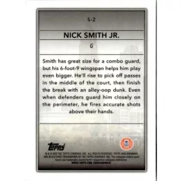   2022-23 Bowman Chrome University Skyscraping  #S-2 Nick Smith Jr.