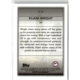   2022-23 Bowman Chrome University Skyscraping  #S-13 Kijani Wright