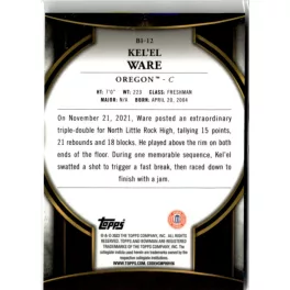   2022-23 Bowman Chrome University Invicta  #BI-12 Kel'el Ware