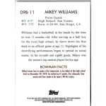 2022-23 Bowman Chrome University 2009  #09B-11 Mikey Williams