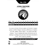 2018-19 Hoops  #276 Josh Okogie