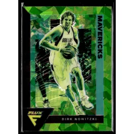   2020-21 Panini Flux Fanatics Factory Green Cracked Ice #191 Dirk Nowitzki