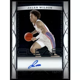   2023-23 LEAF TRINITY Clear Autographs Silver #CA-JW2 Jalen Wilson 46/49